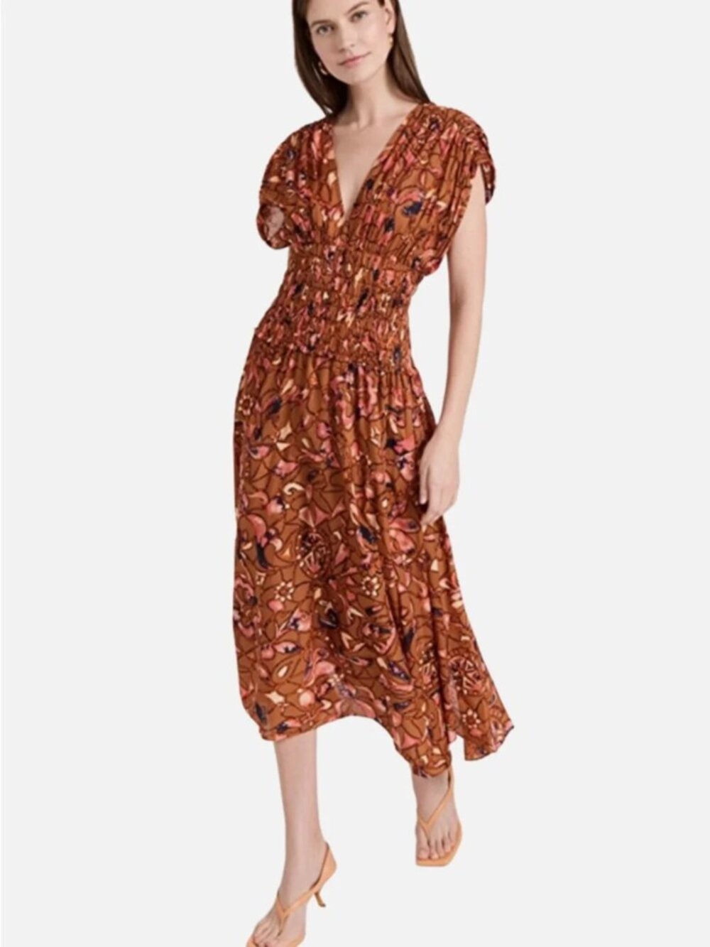A.L.C. Printed Midi Dress Size 2